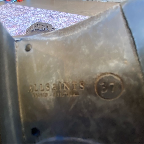 All Saints Brown Leather Bonny Boot with Fringe - Picture 8 of 8